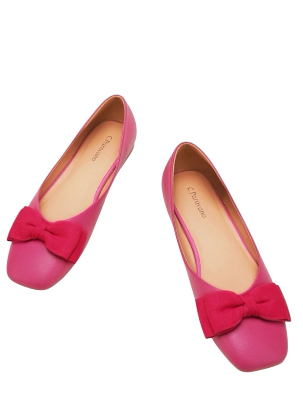 Pink C. Paravano Eva Bow Ballet Flats - Women's